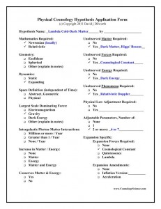 Hypothesis Application Form LCDM